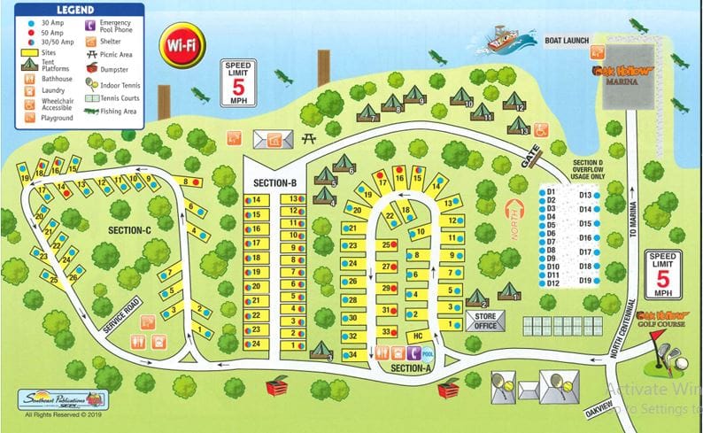 Oak Hollow Campground Map