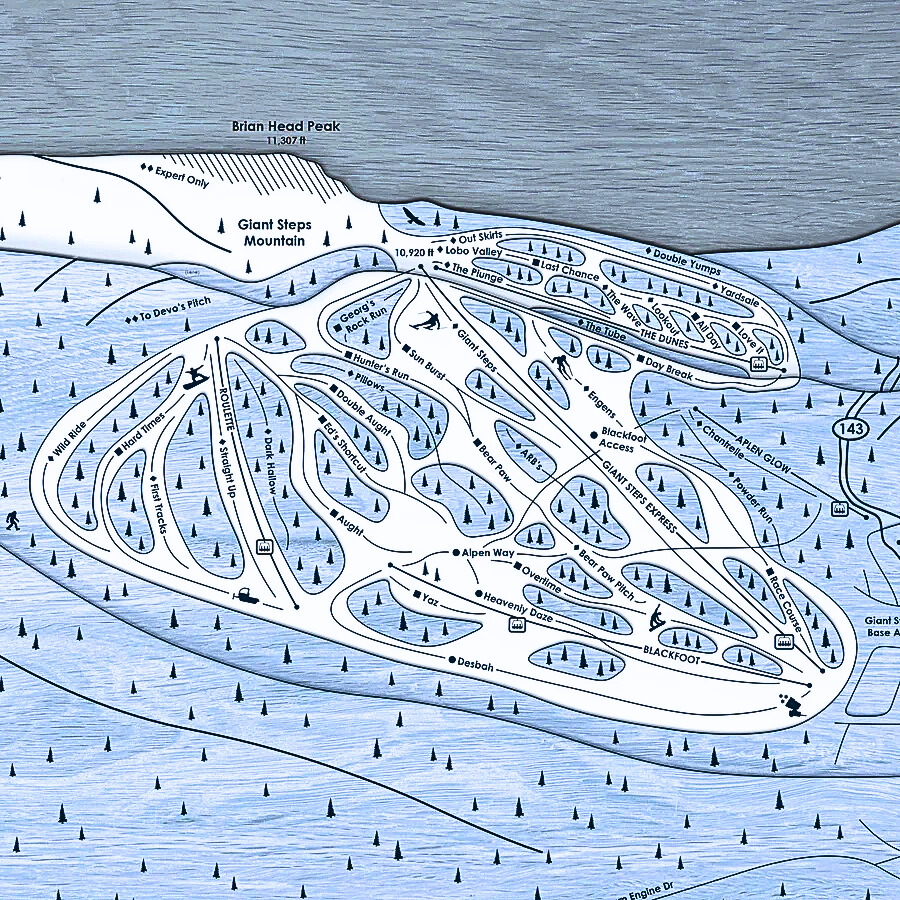 Brain Head Ski Resort Map