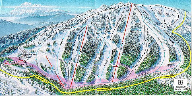 Mount Ashland Ski Area map