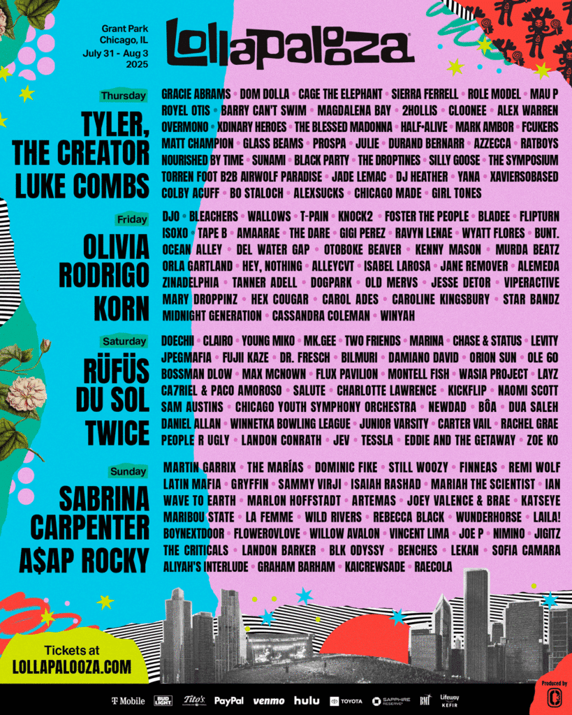 Lollapalooza Lineup 2025