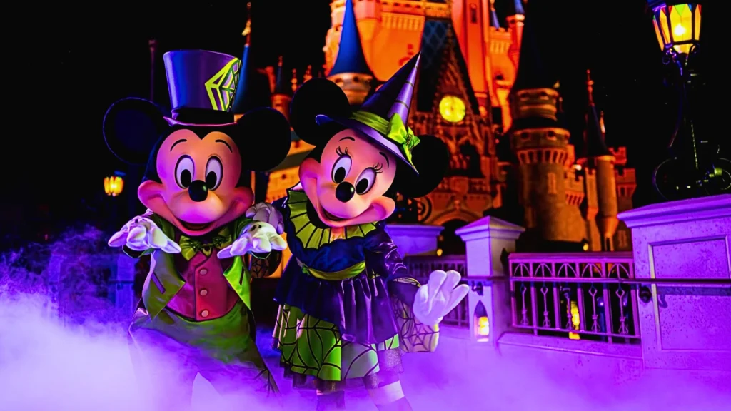 Micky Mouse and Minnie Mouse At Mickey's Not So Scary Halloween Party