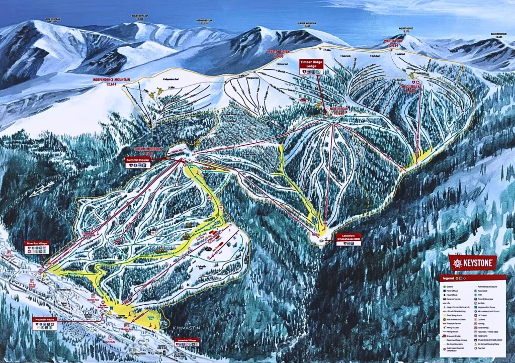 Keystone Ski Resort Map 2025 - 2026 By JourneyJ.com