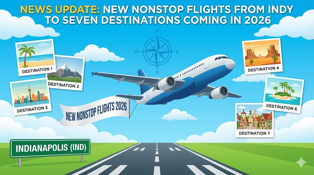 Indy to seven destinations coming in 2026